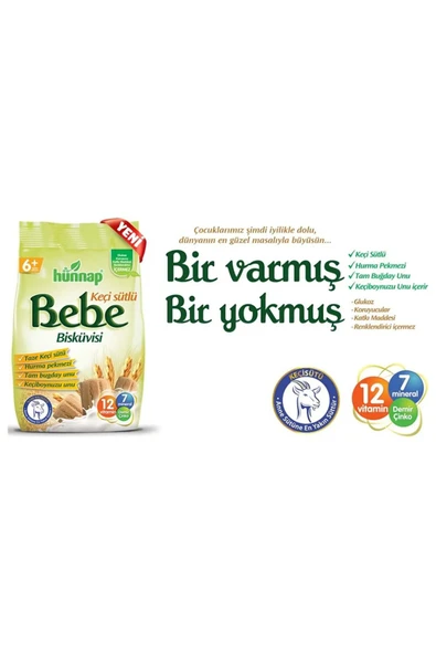 Hünnap Keçi Sütlü Ve Vitaminli Bebe Bisküvisi 4 Adet x 400 gr ( 500 ml Bebek Şampuanı Hediyeli ) - 5
