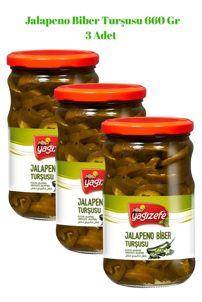Yağızefe Jalapeno Biber Turşusu 660 Gr x 3 Adet