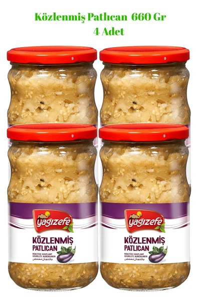 Yağızefe Közlenmiş Patlıcan 660 Gr x 4 Adet