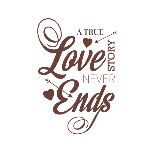 Love never Ends Sticker 17x17 Cm Kahverengi ürün görseli