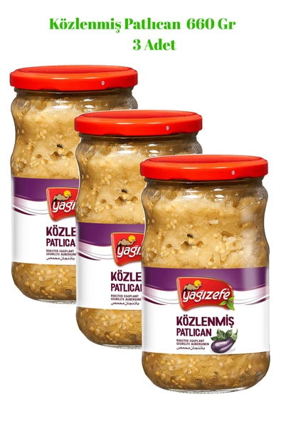 Yağızefe Közlenmiş Patlıcan 660 Gr x 3 Adet