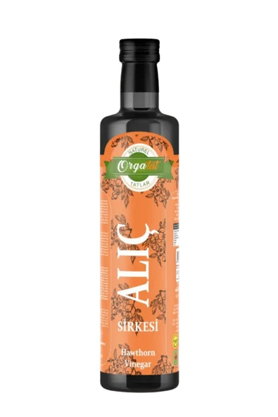 ORGATAT 500 ml Alıç Sirkesi Doğal Fermantasyon Hawthorn Vinegar