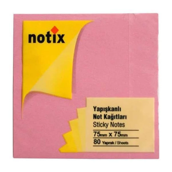 Notix Pastel Pembe 80 Yaprak 75x75 ürün görseli