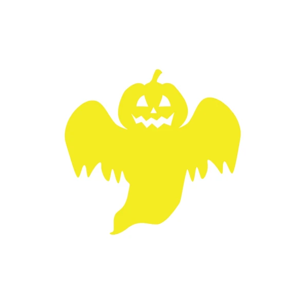 Bal Kabağı Hayalet Sticker 17x17 Cm Sarı