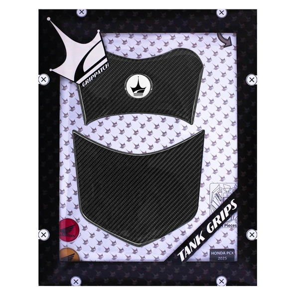 Honda PCX 125 2025 ile Uyumlu Kaydırmaz 6D Karbon 44 Parça Tank Pad Seti GC40 - Resim 8