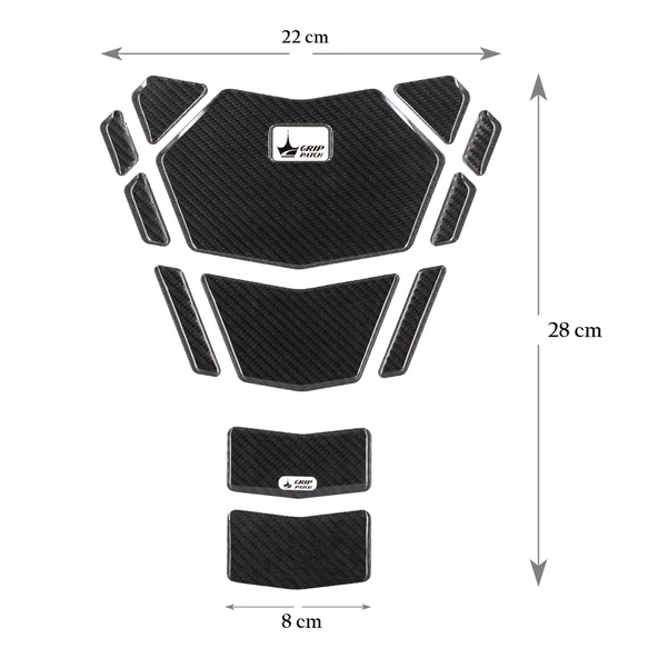 Aprilia RS 457 ile Uyumlu Kaydırmaz 6D Karbon Tank Pad GC11 - Resim 2
