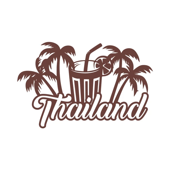 Thailand Sticker 17x17 Cm Kahverengi