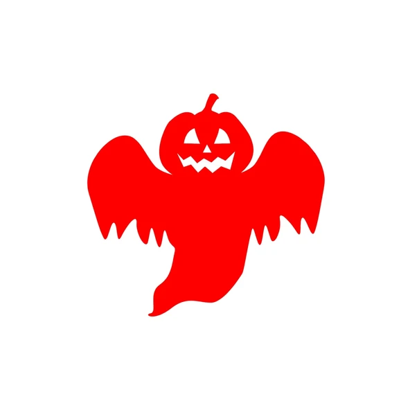 Bal Kabağı Hayalet Sticker 17x17 Cm Kırmızı