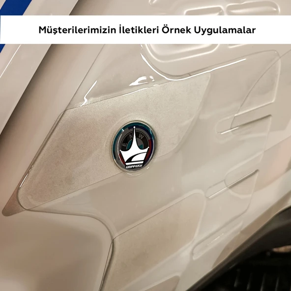 Grippatch BMW GS ile Uyumlu Kaydırmaz Şeffaf Yan Tank Pad GTS05 - Resim 3