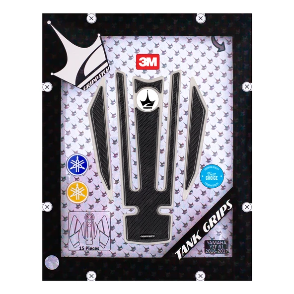 Yamaha YZF R1 2016-2017 ile Uyumlu Ultimate Kaydırmaz 15 Parça Tank Pad Seti GTC01 - Resim 2