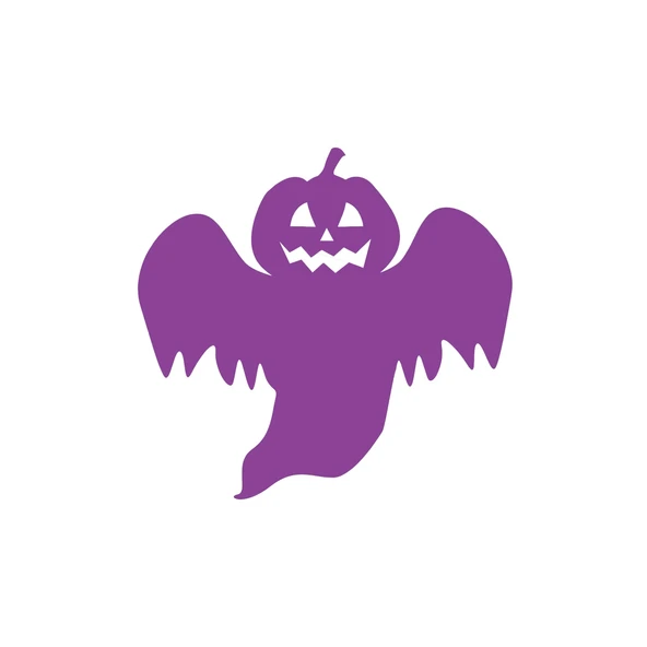 Bal Kabağı Hayalet Sticker 17x17 Cm Mor