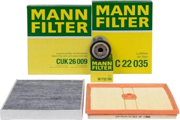 Mann Audi Q2 1.0 Tsı Periyodik Bakım Filtre Seti  04C129620A-04E115561-5Q0818653 ürün görseli