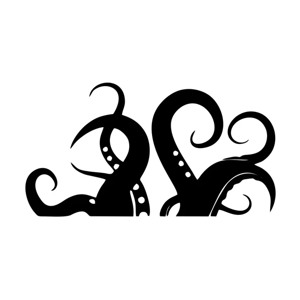 Ahtapot Kolları Sticker 17x17 Cm Siyah ürün görseli