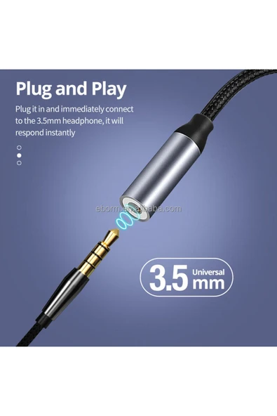 Samsung Xiaomi Uyumlu Type-c Kulaklık Çevirici Şarj Dönüştürücü Örgü Kablo Bluetooth Gerektirmez - 11