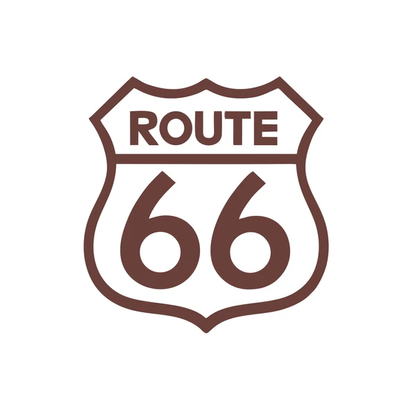 Route 66 Sticker 17x17 Cm Kahverengi ürün görseli