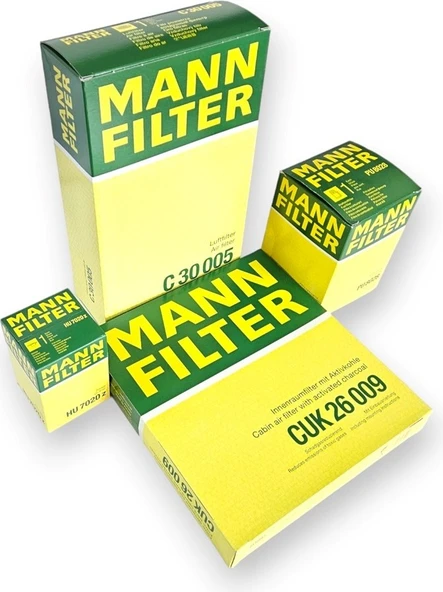 Mann Audi A3 Sedan 2013-16 1.6 Dizel Hava Yağ Yakıt Polen Filtre Seti Mann ürün görseli