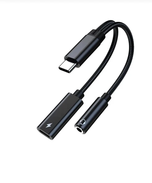 Samsung Xiaomi Uyumlu Type-c Kulaklık Çevirici Şarj Dönüştürücü Örgü Kablo Bluetooth Gerektirmez - 2