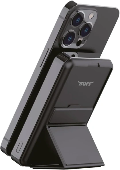 BUFF LABS BP13 10000 mAh Magsafe Uyumlu Dijital Göstergeli Taşınabilir Standlı Powerbank
