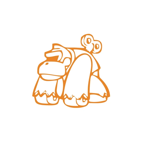 Goril Sticker 17x17 Cm Turuncu ürün görseli