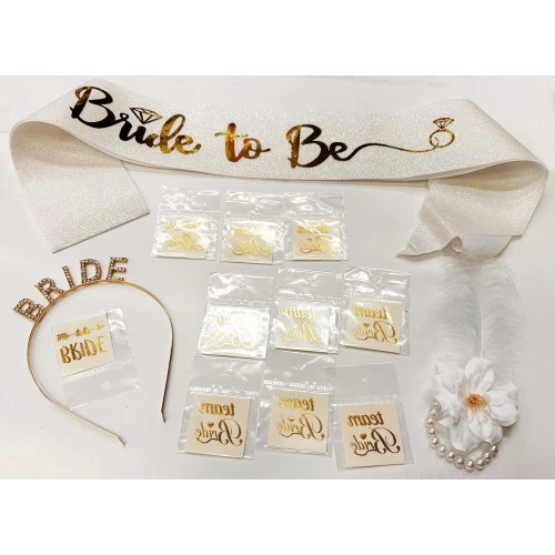 Altın Renk Bride Partisi Seti 13 Parça - 2