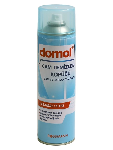 Domol Cam Temizleme Köpüğü Cam Ve Parlak Yüzeyler İÇİN  500 Ml