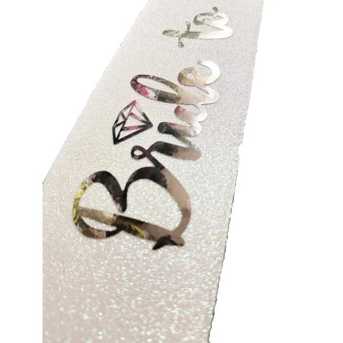 Beyaz Gümüş Bride To Be Yazılı Kuşak Kemer - 2