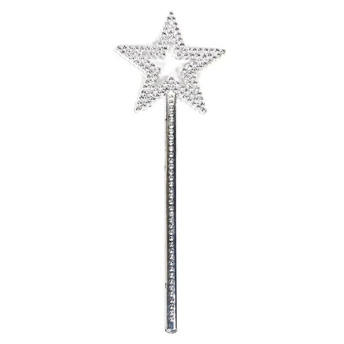 Yıldız Model Peri Asası Melek Asası Prenses Asası Metalize Gümüş Renk - 5