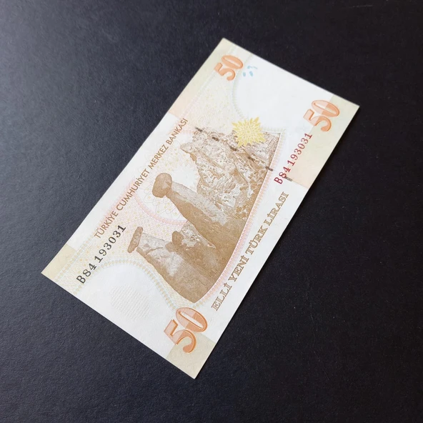 Escoines Koleksiyon 39963684ef40b4d95e 8.Emisyon 50YTL B84 Serisi ÇÇT/ÇA Eski Kağıt Para - 4
