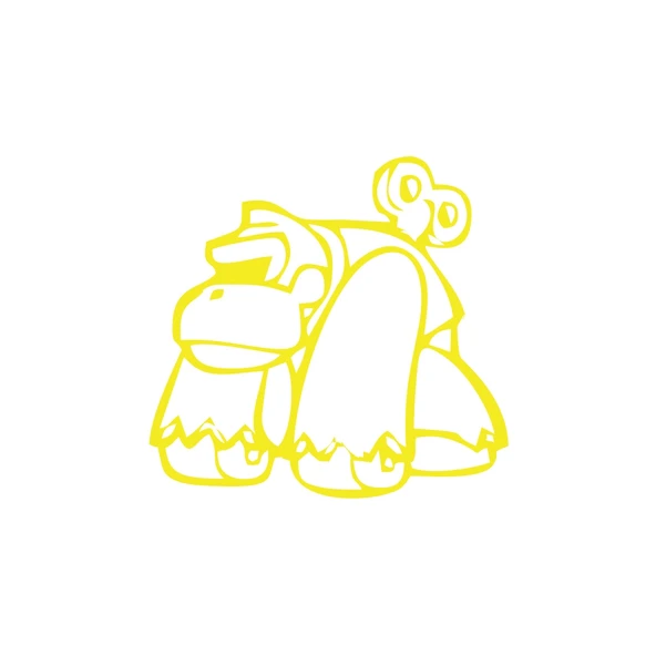 Goril Sticker 17x17 Cm Sarı ürün görseli