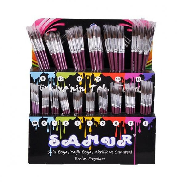 Suluboya Fırçası 6 Numara Samur Guaj Boya Fırça No:6 1 Adet - 2