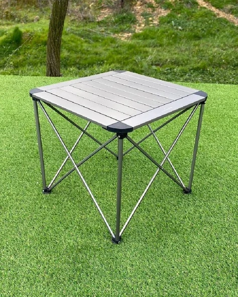 YekOutdoor Katlanabilir Küçük Alüminyum Kamp Masası ve 4 Kişilik Konforlu Kamp Sandalyesi Seti - 7