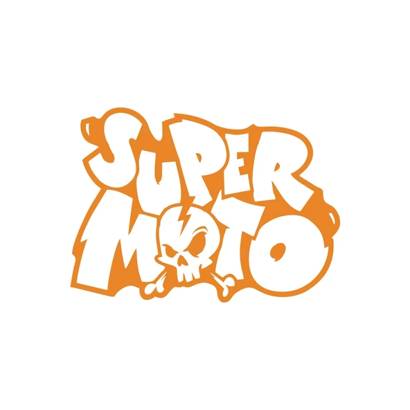 Super Moto Sticker 17x17 Cm Turuncu