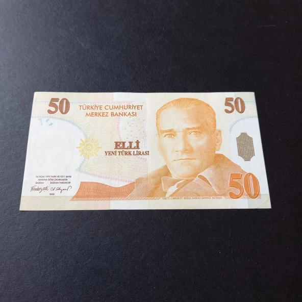 Escoines Koleksiyon 39963684ef40b4d95e 8.Emisyon 50YTL B84 Serisi ÇÇT/ÇA Eski Kağıt Para