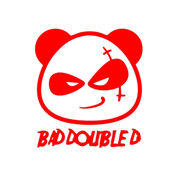 Kötü Panda Sticker 17x17 Cm Kırmızı