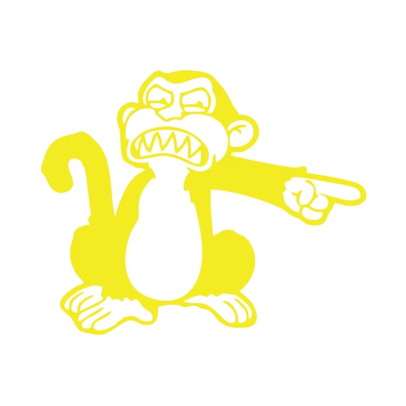 Maymun Sticker 17x17 Cm Sarı ürün görseli