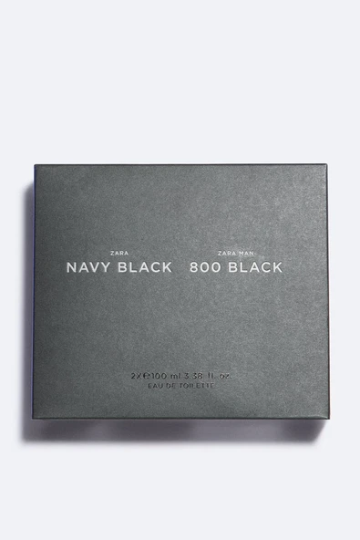 ZARA NAVY BLACK + ZARA MAN 800 BLACK EAU DE TOILETTE 2X100 ML İNDİRİMSEHRİ - 2