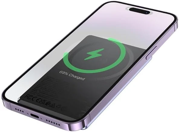 Coverzone Borofone 5000mAh 20W, Kablosuz Şarj Desteği MagSafe ile Uyumlu Güç Bankası Powerbank iPhone ile Uyumlu Şarj Seviyesi Led Gösterli Kompak ve Modern Tasarım BJ50 - Resim 3