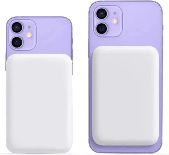 Coverzone 15W 10000 mAh Powerbank Magsafe Uyumlu Kablosuz Şarj Magnetic Güç Bankası Stand Olabilme Özellikli Wireless Output Y133 - Resim 2