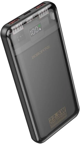 Coverzone Borofone 10000mAh 22.5W + PD20W Fully Compatible Güç Bankası Powerbank iPhone ile Uyumlu Şarj Seviyesi Led Gösterli Kompak ve Modern Tasarım Güç Bankası BJ52 - Resim 2