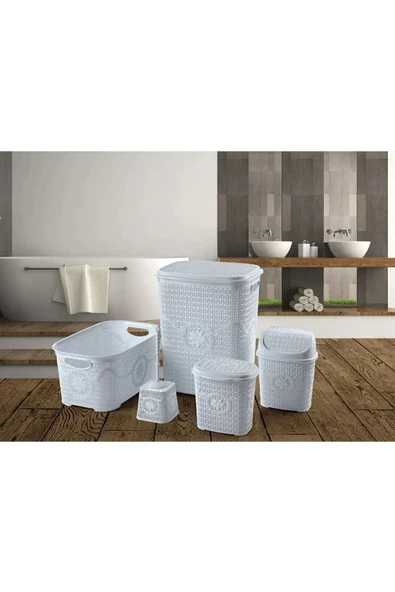 Çeyiz Seti Rattan 5 Parça Örgülü Çeyiz Seti - Resim 2