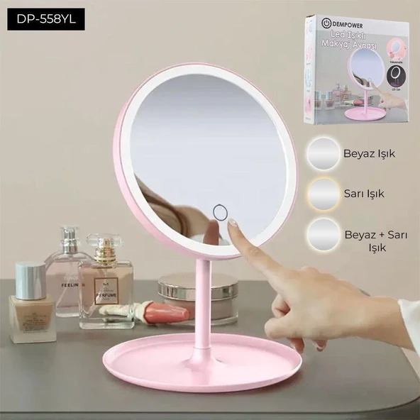 Oval Işıklı Makyaj Aynası