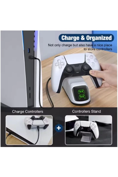 Ps5 Dualsense Şarj Istasyonu Playstation 5 Uyumlu Charging Station - 4