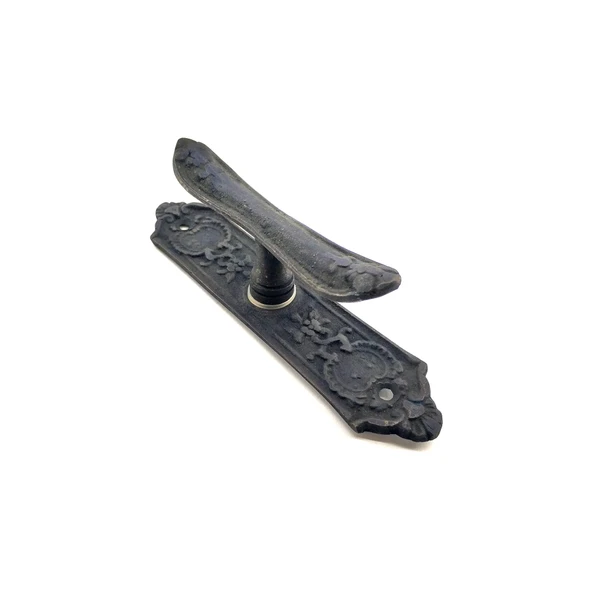 Antika Tarz Dekoratif Pirinç Çiçekli Pencere Kolu - 165x38 Mm, Oksit ürün görseli