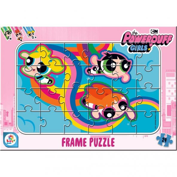 Laço Kids Powerpuff Girls 24 Parça Frame Puzzle PPG7604