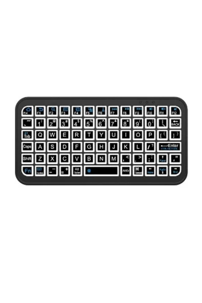Mini Klavye Smarttv Işıklı Bluetooth Kablosuz Televizyon Ps3 Dizüstü Tabletler Ve Telefonlar İçin - 7