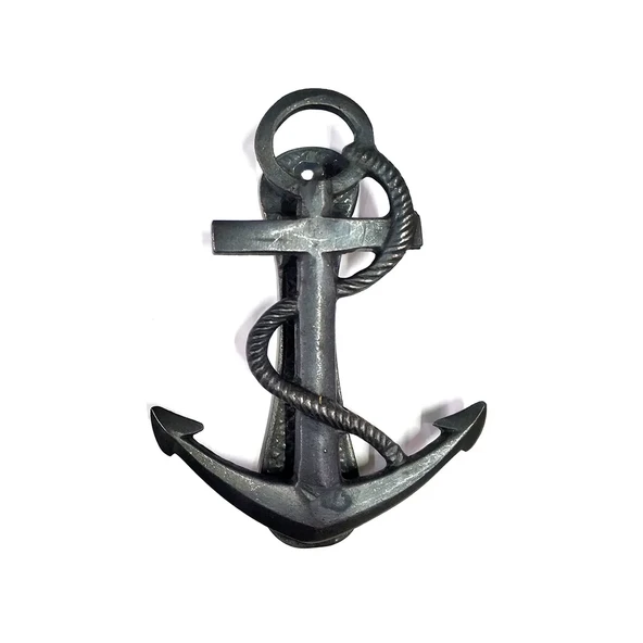 Antika Tarz Dekoratif Pirinç Halatlı, Çapa, Denizci, Gemici Kapı Tokmağı, Taktak - 170x60mm, Oksit ürün görseli