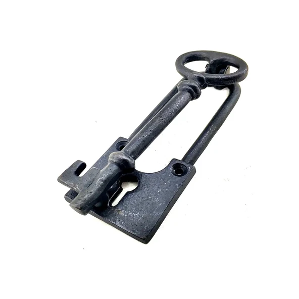 Antika Tarz Dekoratif Pirinç Anahtar Kapı Tokmağı, Taktak - 170x60mm, Oksit ürün görseli