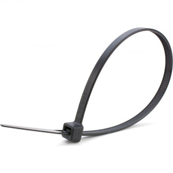 KABLO BAĞI PLASTİK CIRT KELEPÇE 4,8X380MM 100 ADET SİYAH - Resim 2