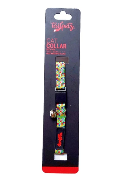 Tailpetz Cat Color Easy & Safety Lock Dazzle Ayarlanır Kedi Boyun Tasması ürün görseli 1