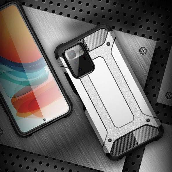 KNY Xiaomi Poco X3 GT Kılıf Çift Katmanlı Armour Case Siyah - 3